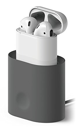 elago AirPods Stand [Dark Grey] - [Charging Station][Long-Lasting][Cable Management] - for AirPods Case