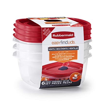 Rubbermaid 2039756 Value Pack Easy Find Vented Lids, 3