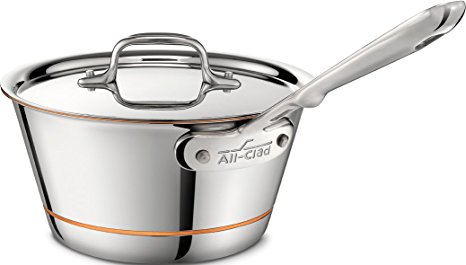 All-Clad 6212.5 Copper Core 5-Ply Bonded Dishwasher Safe Windsor Pan with Lid / Cookware, 2.5-Quart, Silver