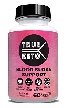 TRUE KETO Blood Sugar Support Supplement. Heart Healthy Capsules. Glucose, Insulin, Cholesterol Control. Supports Immune System. Contains Manganese, Vitamins, Biotin, Cinnamon, Magnesium, Zinc & More