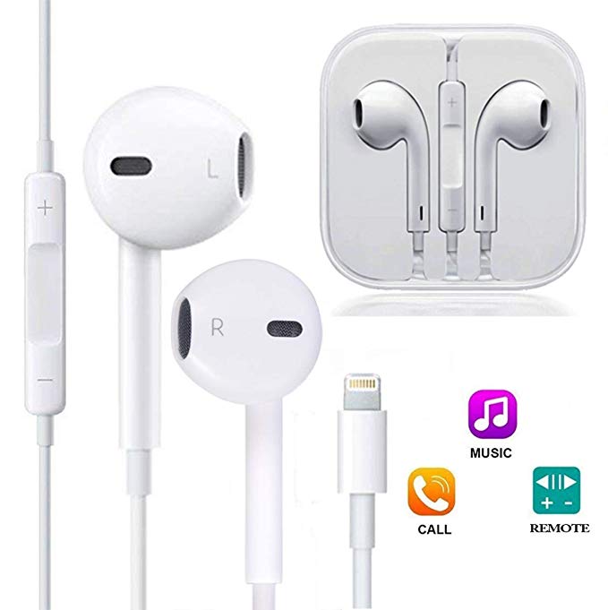 ZestyChef Earbuds, Microphone Earphones Stereo Headphones Noise Isolating Headset Compatible with iPhone 8/8 Plus/7/7Plus/X/XS Max/XS/XR (1 Pack)