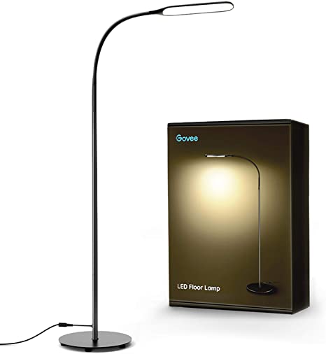 Govee LED Reading Floor Lamp for Living Room, Gooseneck Modern Style with 4 Color Temperatures & Brightness Levels