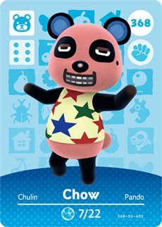 Chow - Nintendo Animal Crossing Happy Home Designer Series 4 Amiibo Card - 368