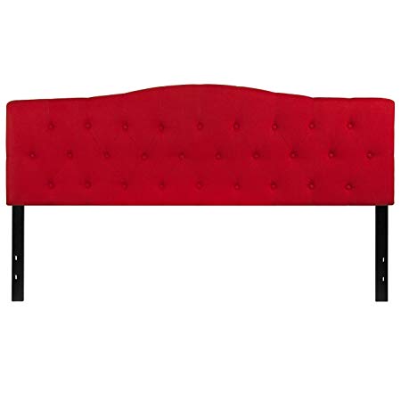 Flash Furniture Cambridge Tufted Upholstered King Size Headboard in Red Fabric