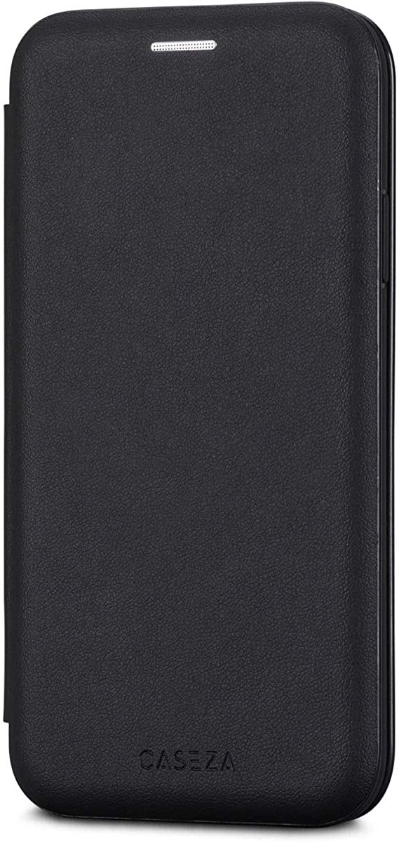 iPhone 11 Pro Flip Case Black - CASEZA Dublin PU Leather Case - Premium Vegan Leather Wallet Book Folio Cover for The Original iPhone 11 Pro (5.8 inch) - Ultra Thin with Magnetic Closure
