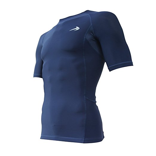 CompressionZ Men's Short Sleeve Top - Core Muscle Compression for Running, Cycling, & Fitness