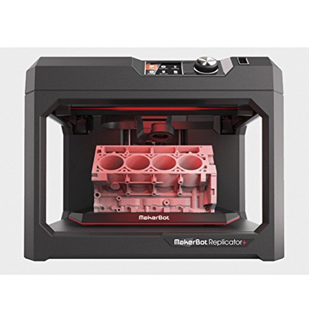 MakerBot Replicator Desktop 3D Printer, 5th Generation, 100 microns Layer Resolution, 320x240 Camera Resolution, 3.5" LCD Display, USB, Ethernet