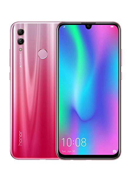 Huawei Honor 10 lite (64GB   3GB RAM) 6.21" FHD 4G LTE GSM Factory Unlocked Smartphone - International Version No Warranty HRY-LX1 (Shiny Red)