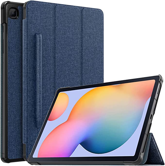 MoKo Case for Galaxy Tab S6 Lite 2022/2020, Slim Tri-Fold Cover with Auto-Wake/Sleep & Pen Holder Fit Samsung Galaxy Tab S6 Lite 10.4 2022/2020 (SM-P610/P613/P615/P619) ONLY, Indigo