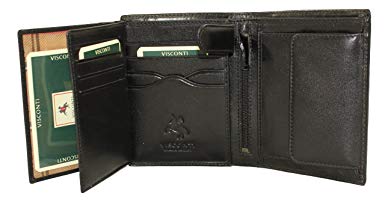 Visconti "MONZA 3" Soft Brown Italian Glazed TriFold Wallet