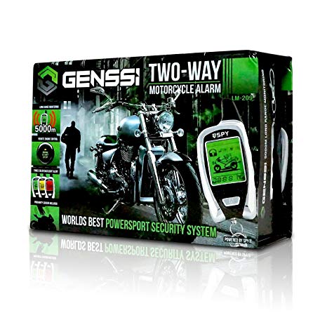 2-Way LCD Motorcycle Alarm Pager with Remote Engine Start and Proximity Sensor for all Bikes Universal