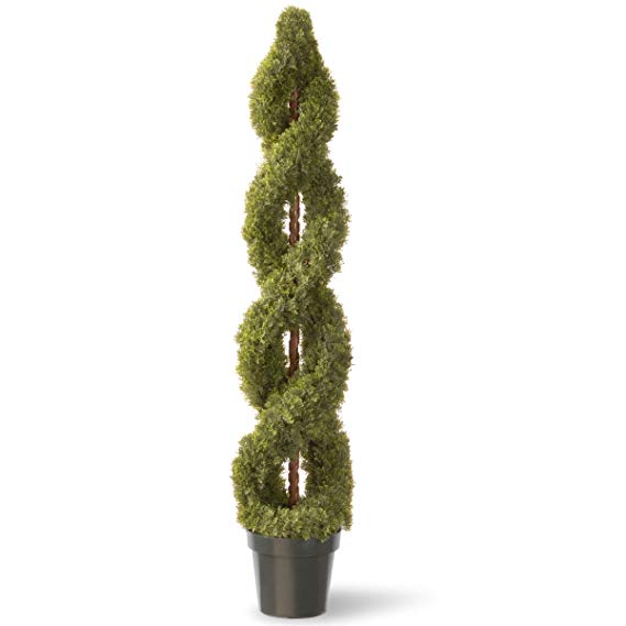 National Tree 60 Inch Double Cedar Spiral Plant in Green Pot (LCDS4-702-60)