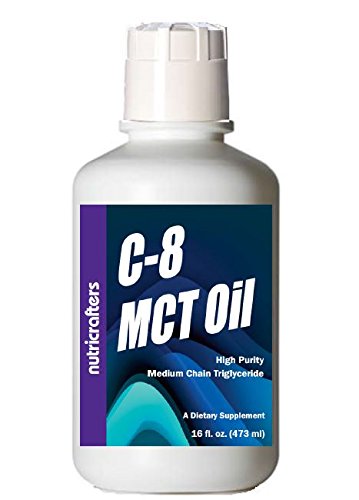 C8 MCT Oil 16 fl. oz. (99.2% C8, 0.69% C10) For Premium Ketone Production