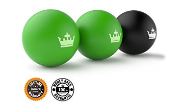 Muscle Roller Ball Set of 3 | Massage Balls for Deep Tissue, Trigger Point, Physio Therapy & Myofascial Release | Premium Quality Lacrosse Style Rubber Balls | Comes with a Bag | 100% Money Back Guarantee and Lifetime Warranty