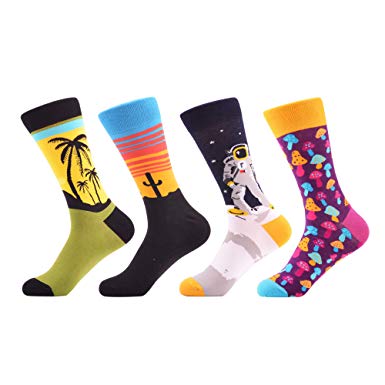 WeciBor Women's Funny Casual Combed Cotton Socks Packs