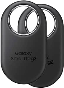 Samsung SmartTag2 (2023) Bluetooth   UWB, IP67 Water and Dust Resistant, Findable via App, 1.5 Year Battery Life (2-Pack) - Black