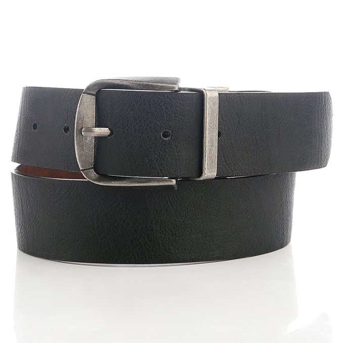 Reversible Leather Belts for Men Black Brown with Nickel Free Buckle Gift Box Package
