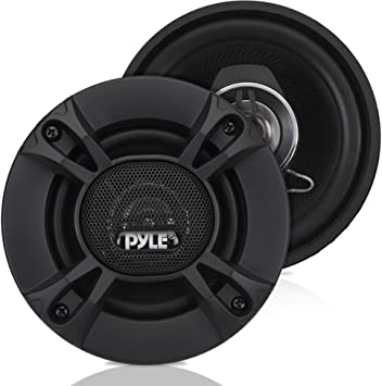 2-Way Universal Car Stereo Speakers - 240W 4 Inch Coaxial Loud Pro Audio Car Speaker Universal OEM Quick Replacement Component Speaker Vehicle Door/Side Panel Mount Compatible - Pyle PL412BK (Pair)