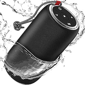 Monster S310 Bluetooth Speaker, Portable Bluetooth Speaker, 30W True Wireless Stereo Pairing Deliver Dynamic Sound, IPX5 Waterproof, Bluetooth 5.2 Built-in Mic, 24H, for Family Outdoor Black