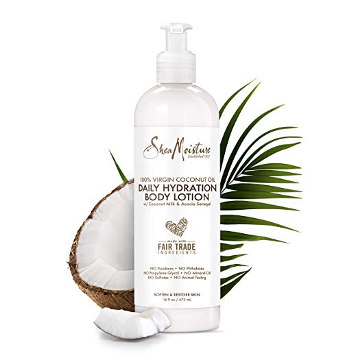 SheaMoisture 100% Virgin Coconut Oil Daily Hydration Body Lotion, 16 Ounces