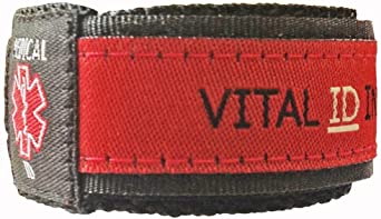 Vital ID Medical Wristband Red Medium 17.8cm