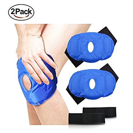 Kids Knee Gel Ice Pack Reusable Hot and Cold Therapy,2 Pack,First Aid,Pain Relief, Great for for Knee Replacement,Swelling, Sprains, Arthritis, Post Surgery, Bruises, Joint Pain(9.6"X 6.5")