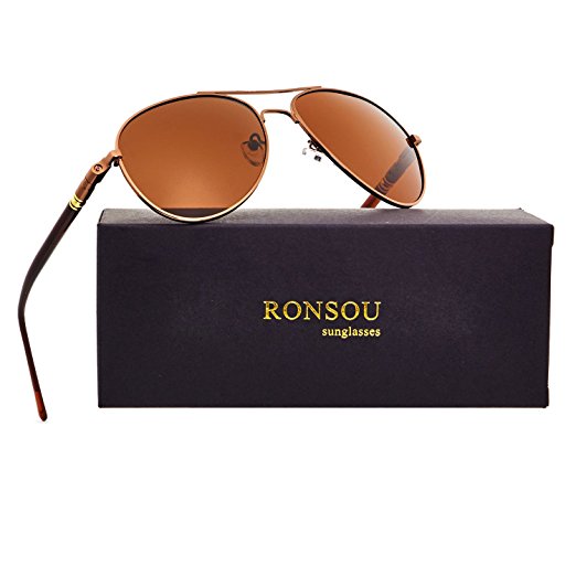 Ronsou Aviator Driving Polarized Sunglasses Eyewear Glasses for Men and Women