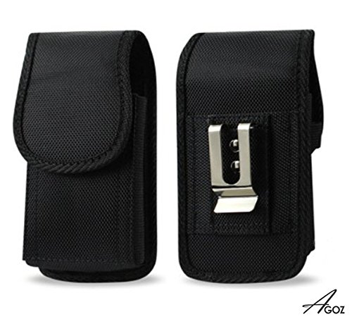 Heavy Duty Vertical Rugged Insulin Pump Universal Case / Pouch / Holster with Belt Loop & Clip, AGOZ Brand