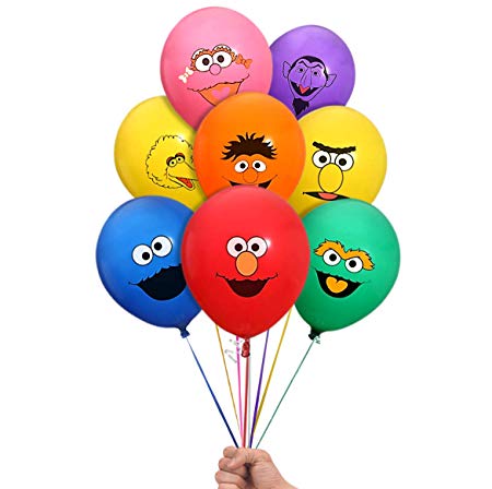 Sesame Street Elmo and Friends 24 Count Party Balloon Pack - Large 12" Latex Balloons