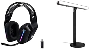 Logitech G733 Lightspeed Wireless Gaming Headset   Litra Beam LX Premium Dual-Sided RGB LED Streaming Key Light - Black