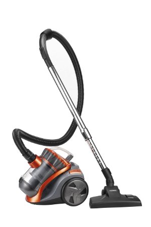 VonHaus 1200W 2L Orange/Grey Bagless Vacuum with 5m Cord and 1.5m Tube Length, HEPA Filtration   Accessories