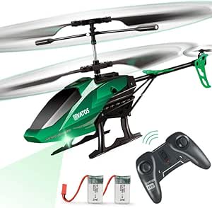 VATOS Hélicoptère Télécommandé Enfants Hélicoptères Radiocommandés Altitude Hold Hobby Avion avec Batteries Gyro & LED Light 3.5 Channel Micro Cadeau de Jouet d'intérieur pour Les garçons