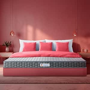 Sleepwell Stargold - Profiled Resitec Foam | 5-inch King Bed Size | Medium Firm | Anti Sag Tech Mattress (Grey, 78x70x5)