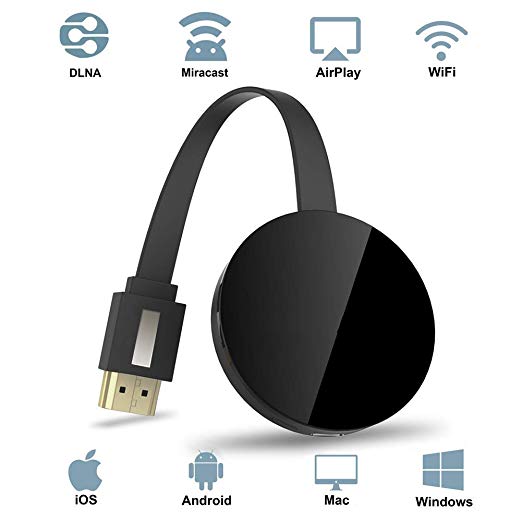 Miracast Dongle FullHD 1080P Wireless WiFi Display Dongle for TV,High Speed HDMI Miracast Dongle for iOS/Android/Windows Smartphone Tablet Apple iPhone iPad Pixel Nexus,Support Miracast/DLNA/AirPlay