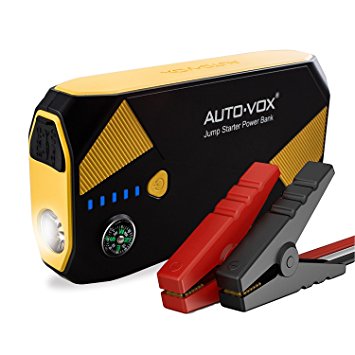 AUTO-VOX Portable Car Battery Booster Jump starter 14000mAh 500A Peak (Up to 5L Gas and 2L Diesel Engine) Emergency Kit Booster Power Pack with Compass LED Lights & Multiple Slots…