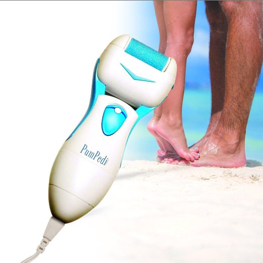 PumPedi Electric Callus Remover for Feet - Pedicure Foot File Tool -Rechargeable - PROVEN MOST Powerful - Easily Removes Hard Skin for Smooth Feet Fast - Guaranteed for LIFE (blue)