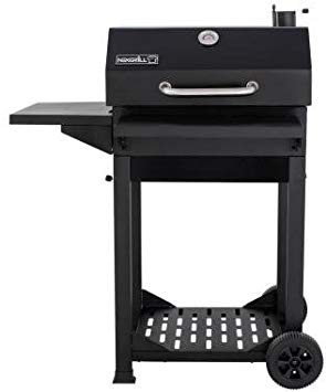 Nexgrill Cart-Style Charcoal Grill with Foldable shelves, Black