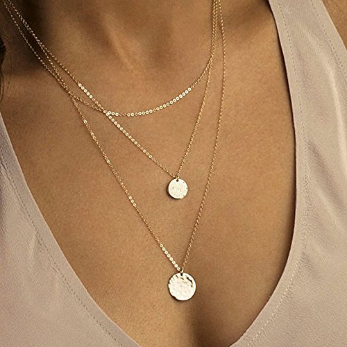 Unicra Multi-Layer Necklace Choker with Long Chain for Women and Girls