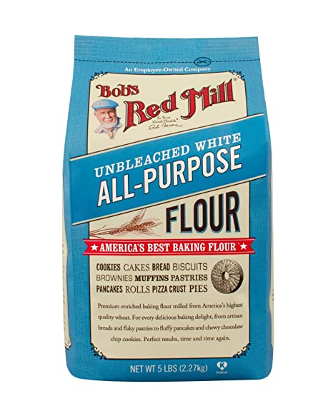Bob's Red Mill, Flour Unbleached White All Purpose Organic, 80 Ounce