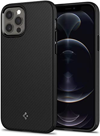 Spigen Mag Armor Designed for iPhone 12 Case (2020) / Designed for iPhone 12 Pro Case (2020) Magnetic Charger Compatible - Matte Black