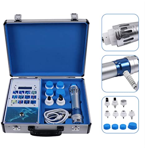 Shockwave Therapy Machine, Pevor Portable Extracorporeal ED Shock Wave Machine Muscle Massager with 7 Massage Head for Pain Relief Anti-Cellulite ED Treatment