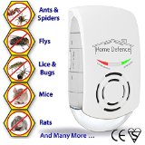 Home Defence Pro - Advanced Home Pest Control Equipment - The Most Powerful Indoor Pest Control Ultrasonic Repeller Available On Amazon UK - Simply Plug In Set and Forget - 100 Pest Control Satisfaction Guaranteed - Drive Away Those Insect And Rodent Nuisances - Pest Control Products That are Proven To Stop Pests By Using A Unique Mix Of Ultrasonic Waves - Unique Variable Wavelength Technology - An Active Pest Control Deterrent Against Spiders Mice Moths Ants Bugs Fleas and Many More