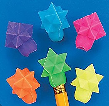 Geometric Star Eraser Top (1-Pack of 144)