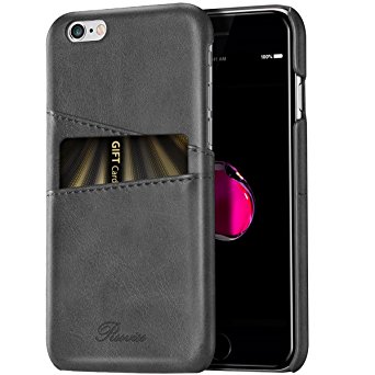 iPhone 6s Wallet Case, 6s Card Slot Phone Leather Case By Rssviss, Slim Leather Back Case with card holder for iPhone 6/6S - Black,4.7 inch