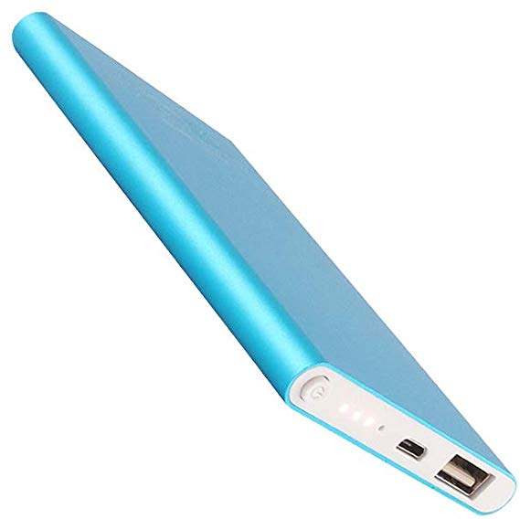 Portable Charging Power Bank, BSWHW Ultra Slim Portable Charger with USB Output, External Battery Pack, Fast Charging Powerbank Compatible for Smartphones and Tablet, Android Devices -Blue&White