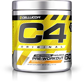 Cellucor, C4 Original Explosive Pre-Workout Supplement, Orange Burst, 60 Servings