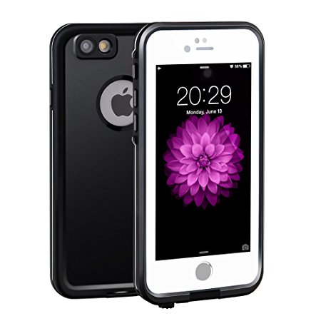 Waterproof Case for iPhone 6 Plus ANNONGONE Underwater Protective Full Sealed Cover Shockproof Dirtproof Case for Apple iPhone 6 Plus 5.5" (White)