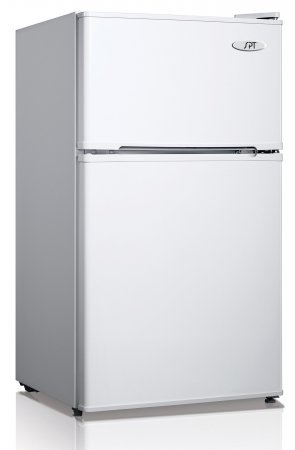 SPT RF-314W Double Door Refrigerator, White, 3.1 Cubic Feet