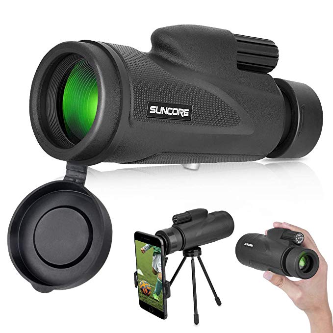 Monocular Telescope with Low Night Vision – Evershop High Power Monocular for Adults and Kids with Quick Smartphone Holder for Bird Watching Hunting Camping Travelling Wildlife Secenery