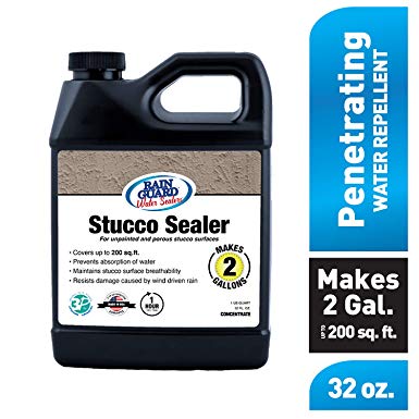 Rain Guard Water Sealers SP-7002 Stucco Sealer Concentrate Covers up to 400 Sq. Ft. 1 Quart Makes 2 gallons